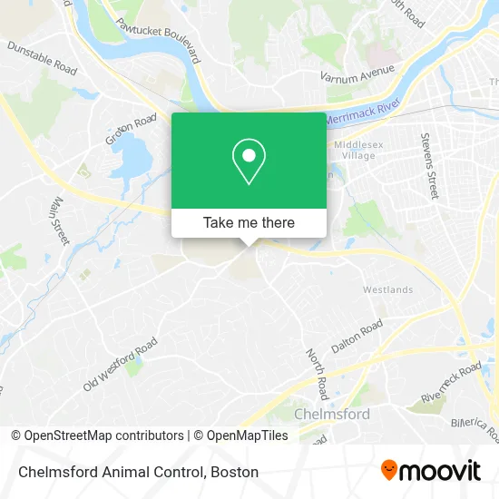 Chelmsford Animal Control map