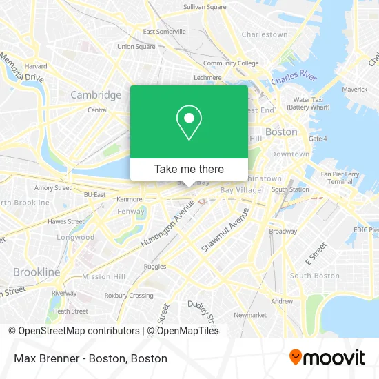 Max Brenner - Boston map