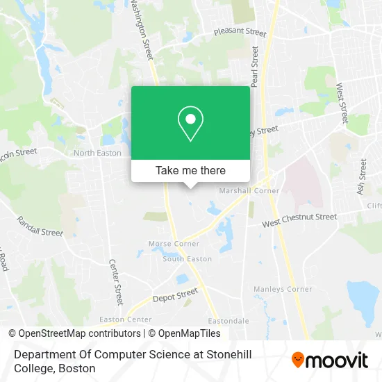 Department Of Computer Science at Stonehill College map