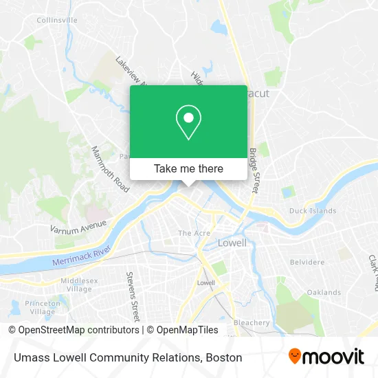 Umass Lowell Community Relations map