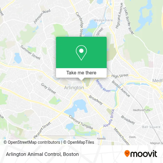 Arlington Animal Control map