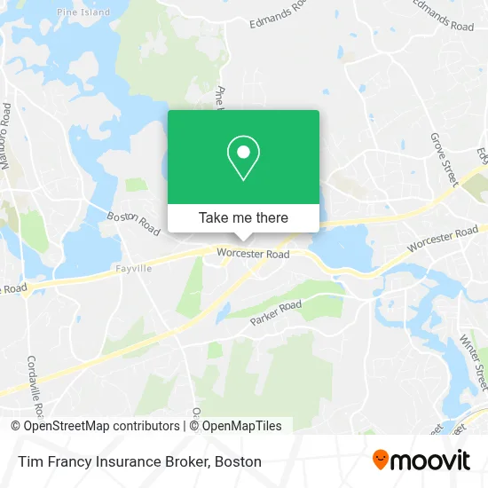 Tim Francy Insurance Broker map