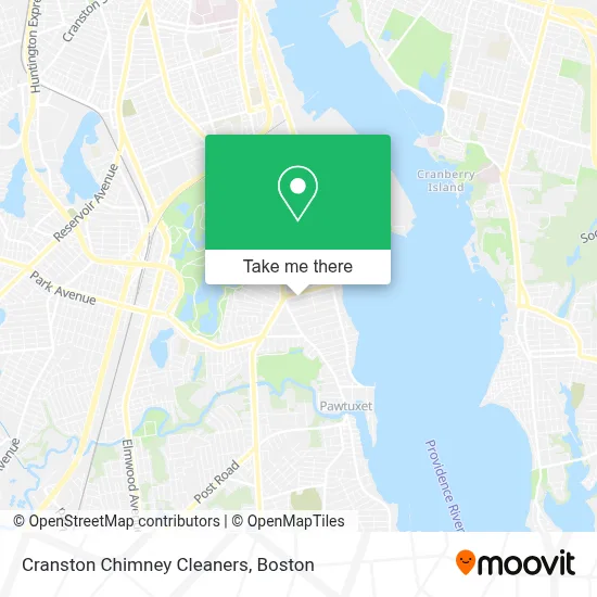 Cranston Chimney Cleaners map
