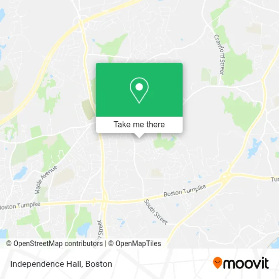 Independence Hall map