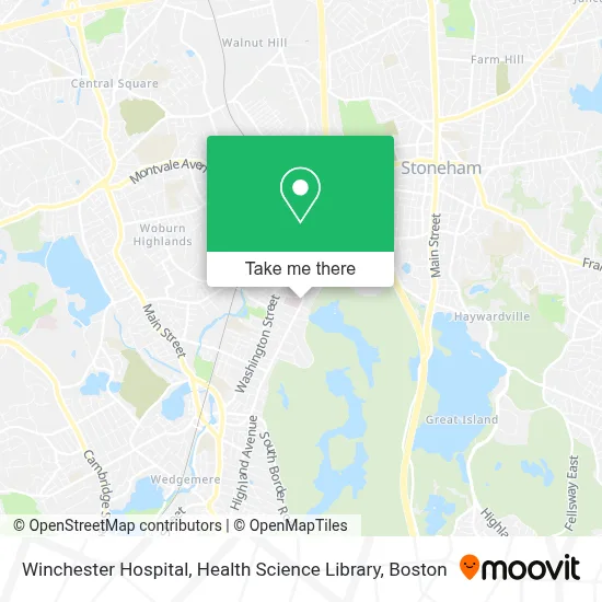 Winchester Hospital, Health Science Library map