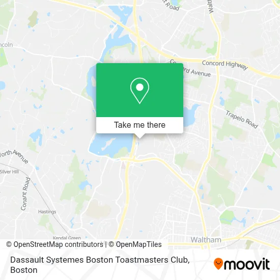 Dassault Systemes Boston Toastmasters Club map