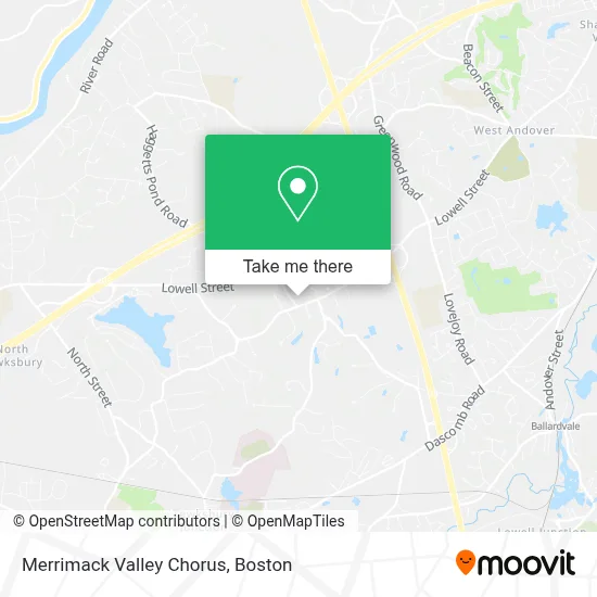 Merrimack Valley Chorus map