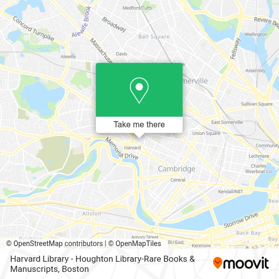 Harvard Library - Houghton Library-Rare Books & Manuscripts map