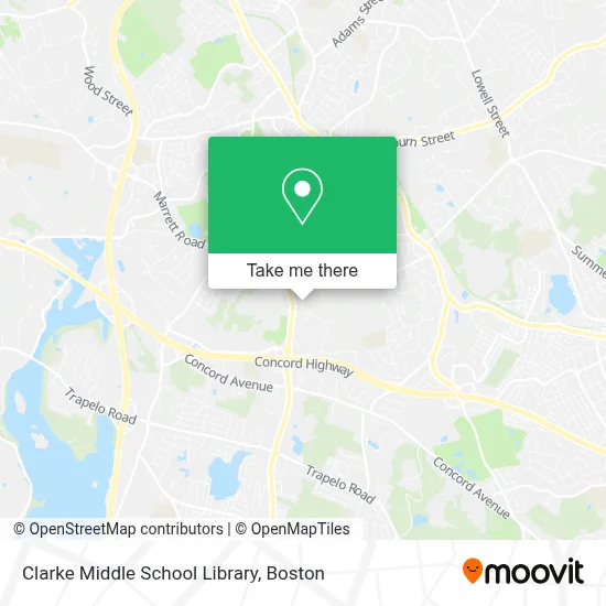 Clarke Middle School Library map