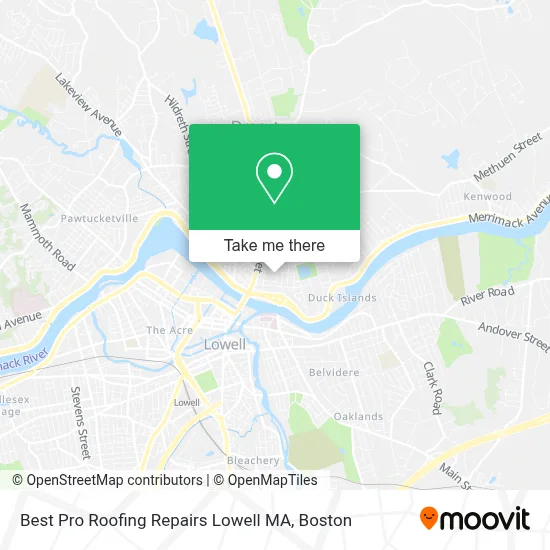 Best Pro Roofing Repairs Lowell MA map