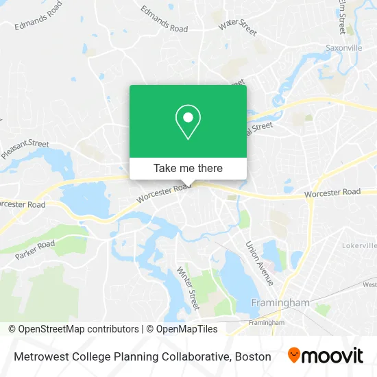 Metrowest College Planning Collaborative map