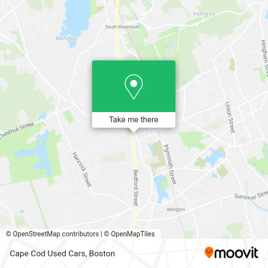 Cape Cod Used Cars map