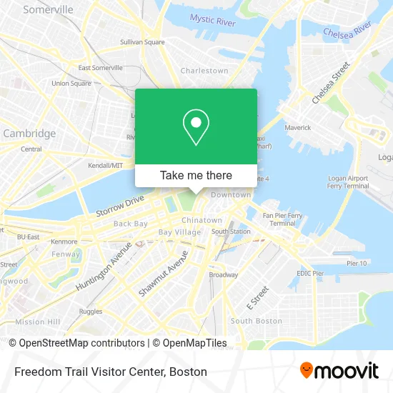 Freedom Trail Visitor Center map
