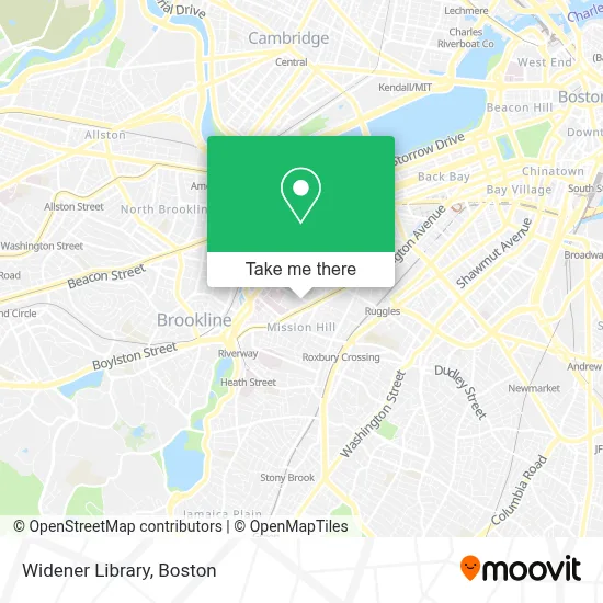 Widener Library map