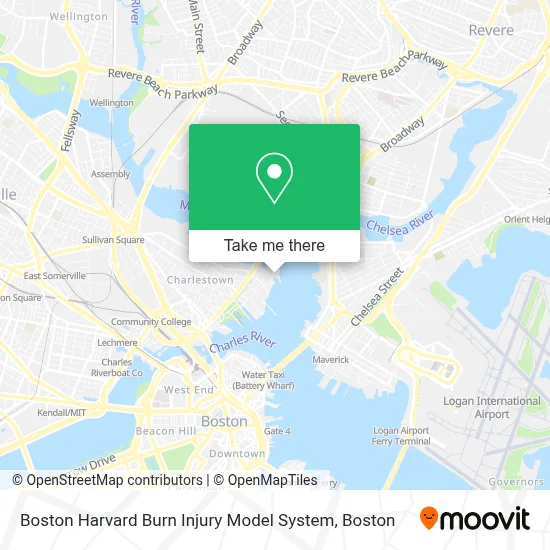 Boston Harvard Burn Injury Model System map