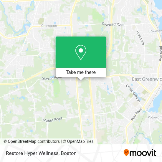 Restore Hyper Wellness map