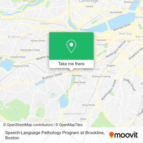 Speech-Language Pathology Program at Brookline map