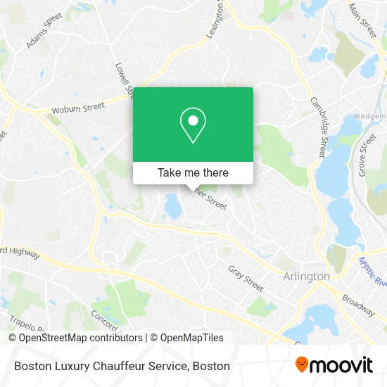 Boston Luxury Chauffeur Service map