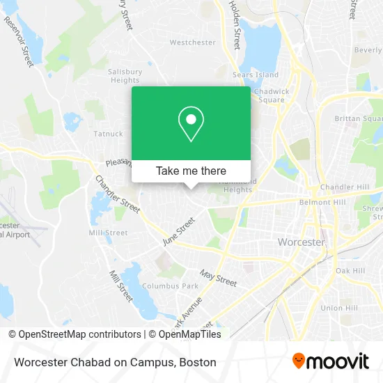 Worcester Chabad on Campus map