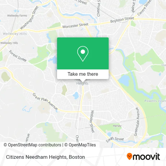 Citizens Needham Heights map