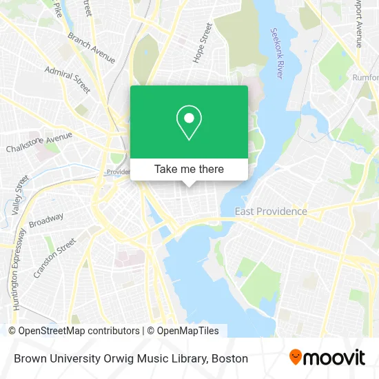 Brown University Orwig Music Library map