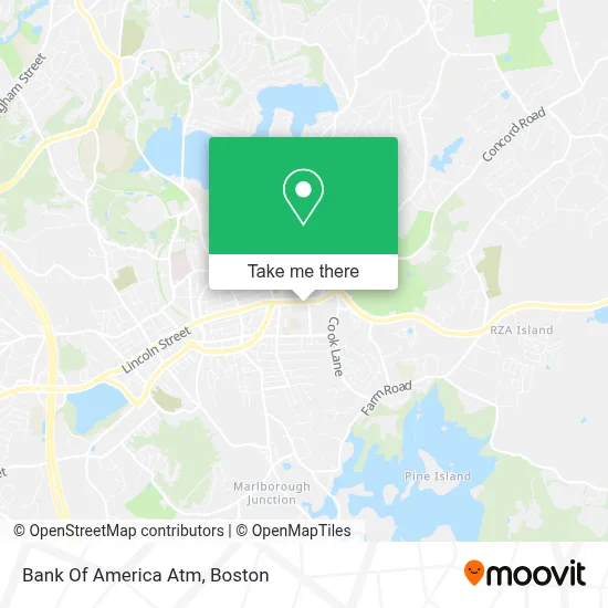 Bank Of America Atm map