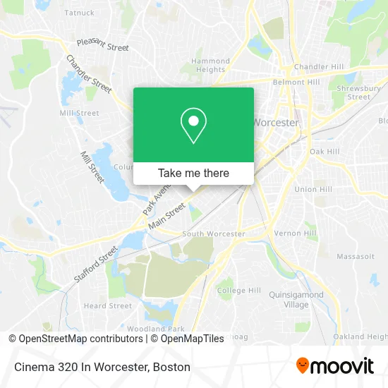 Cinema 320 In Worcester map