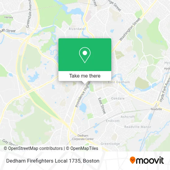 Dedham Firefighters Local 1735 map