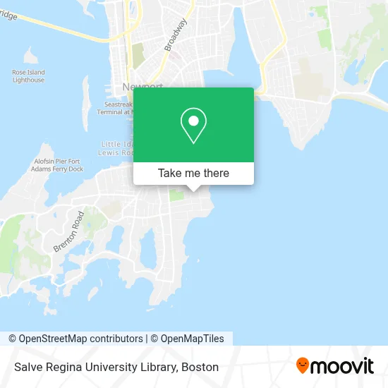 Salve Regina University Library map