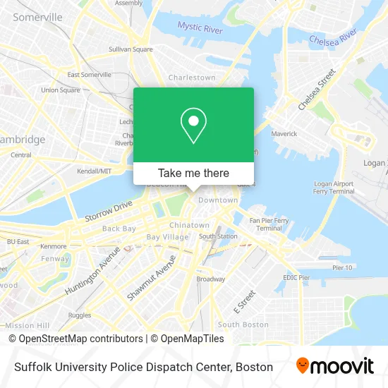 Suffolk University Police Dispatch Center map
