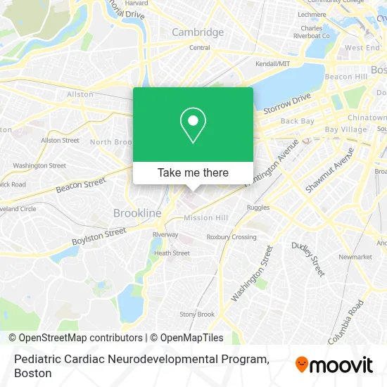 Pediatric Cardiac Neurodevelopmental Program map