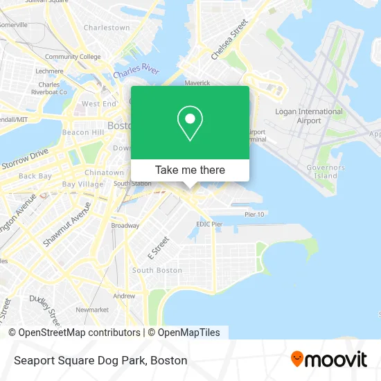 Seaport Square Dog Park map
