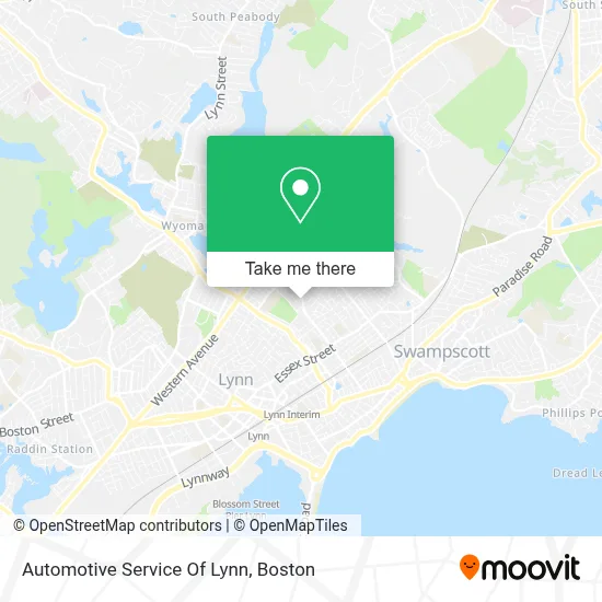 Automotive Service Of Lynn map