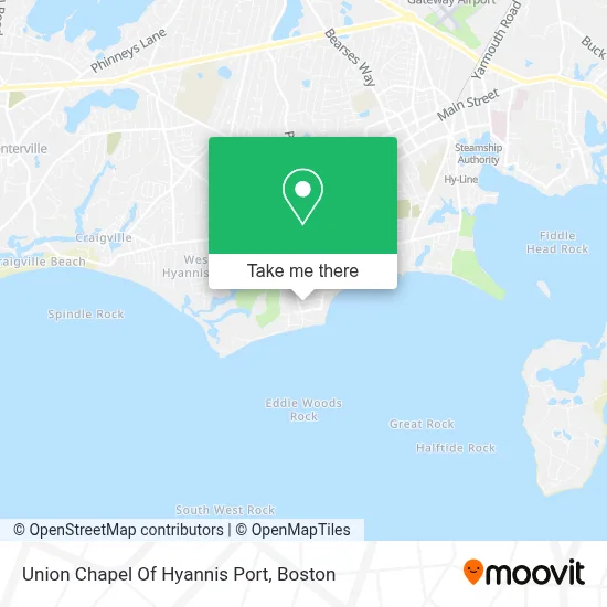 Union Chapel Of Hyannis Port map