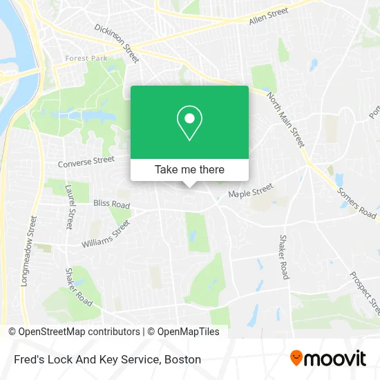 Fred's Lock And Key Service map