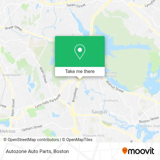 Autozone Auto Parts map