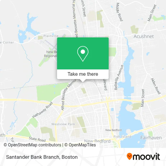 Santander Bank Branch map