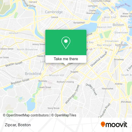 Zipcar map