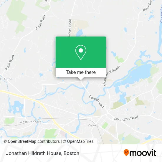 Jonathan Hildreth House map