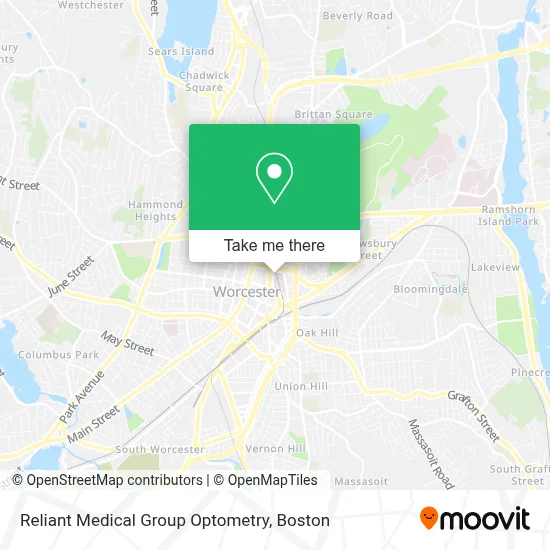 Reliant Medical Group Optometry map