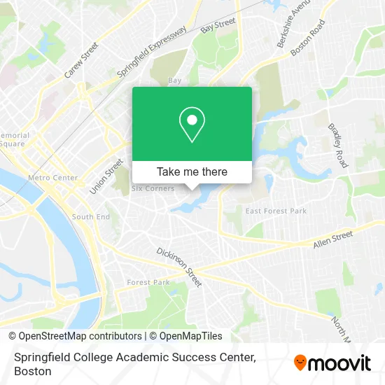 Springfield College Academic Success Center map
