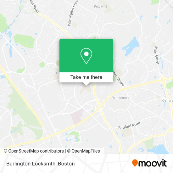 Burlington Locksmth map
