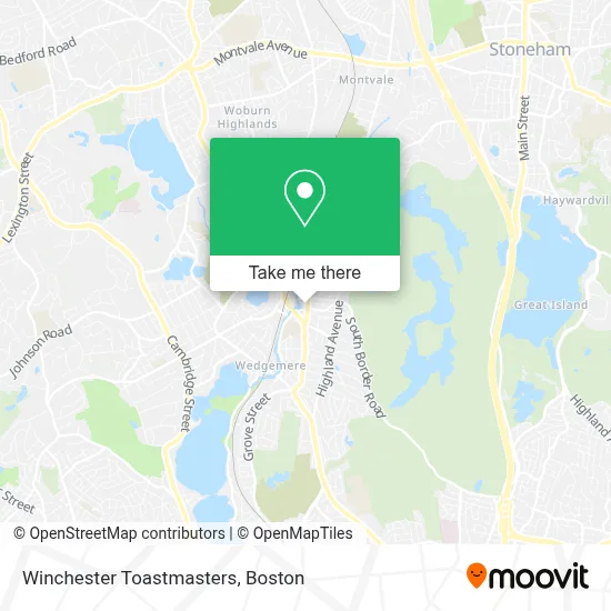 Winchester Toastmasters map