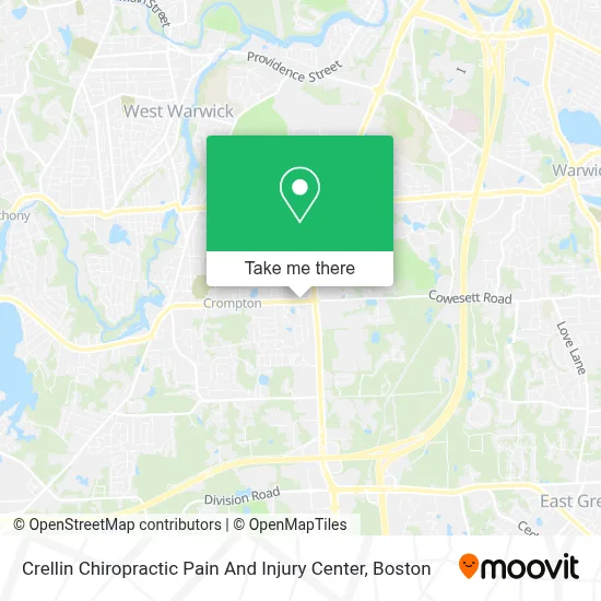 Crellin Chiropractic Pain And Injury Center map