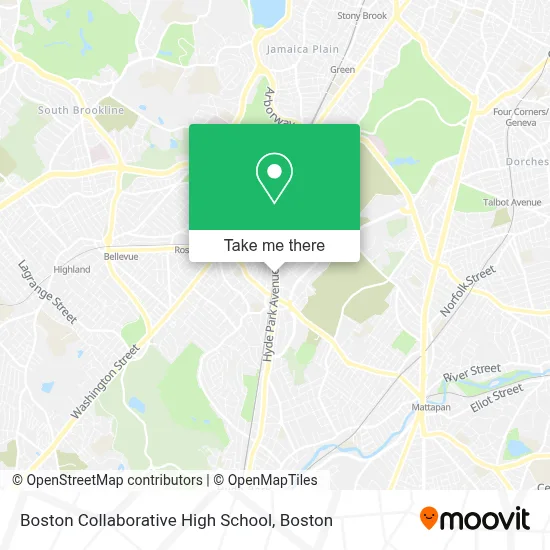 Boston Collaborative High School map