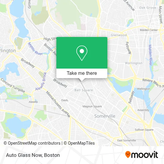 Auto Glass Now map