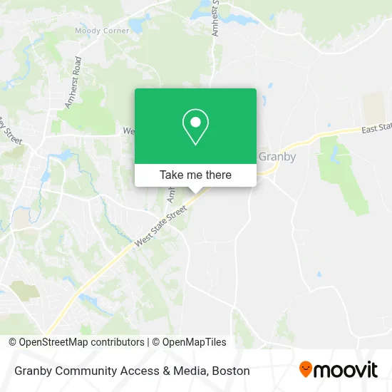 Granby Community Access & Media map