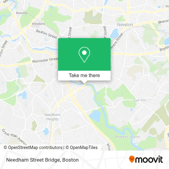 Needham Street Bridge map