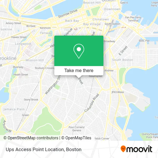 Ups Access Point Location map