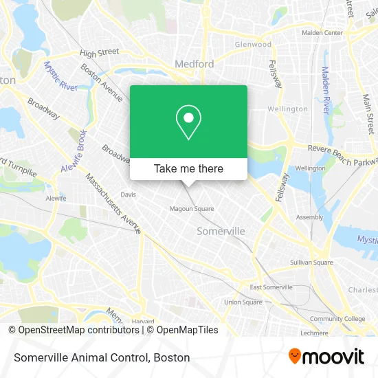 Somerville Animal Control map